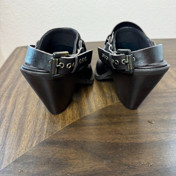 Sundance Aymara Brown Leather Snip Toe Heeled Mules NWOT Sz 40 - Picture 3 of 8
